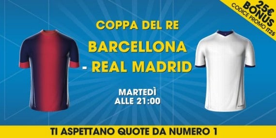 Quote e scommesse su Barcellona Real Madrid