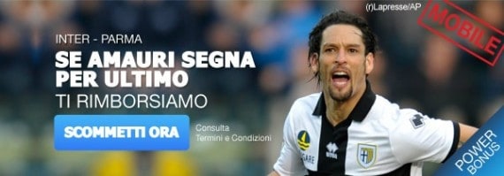 Scommesse su Inter Parma