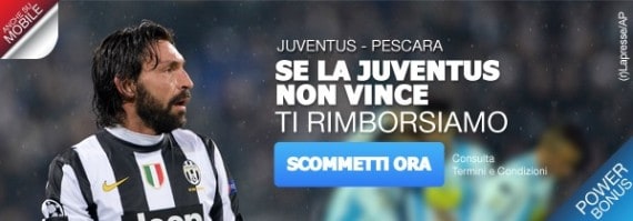 Scommesse su Juventus Pescara