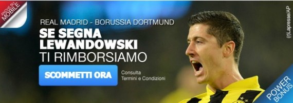 Scommesse su Real Madrid Borussia Dortmund - Paddy Power