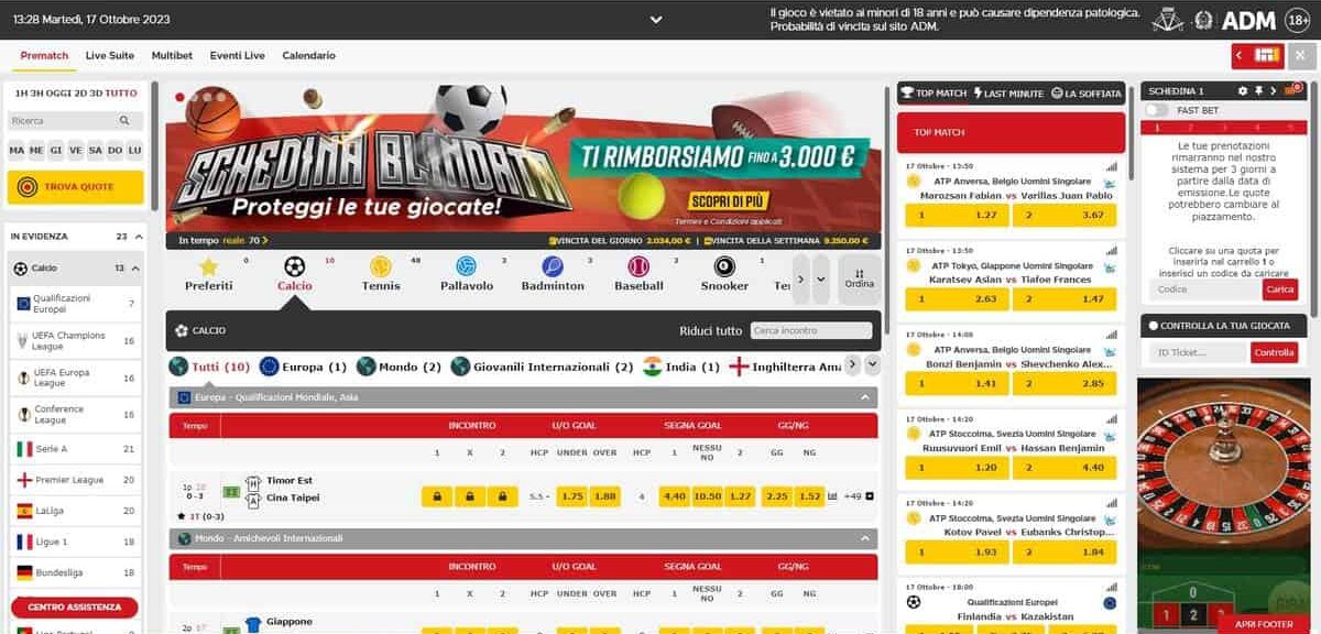 Betclic, tipologie di giocata