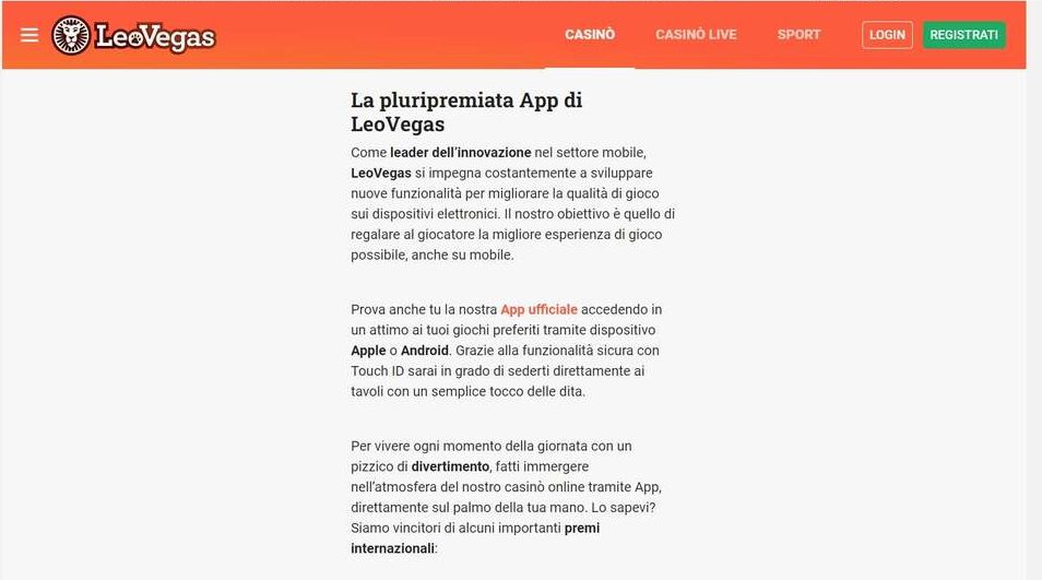 App Leovegas