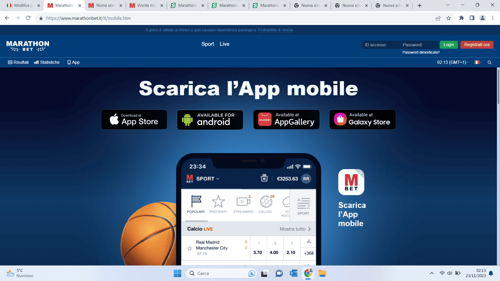 App Marathonbet