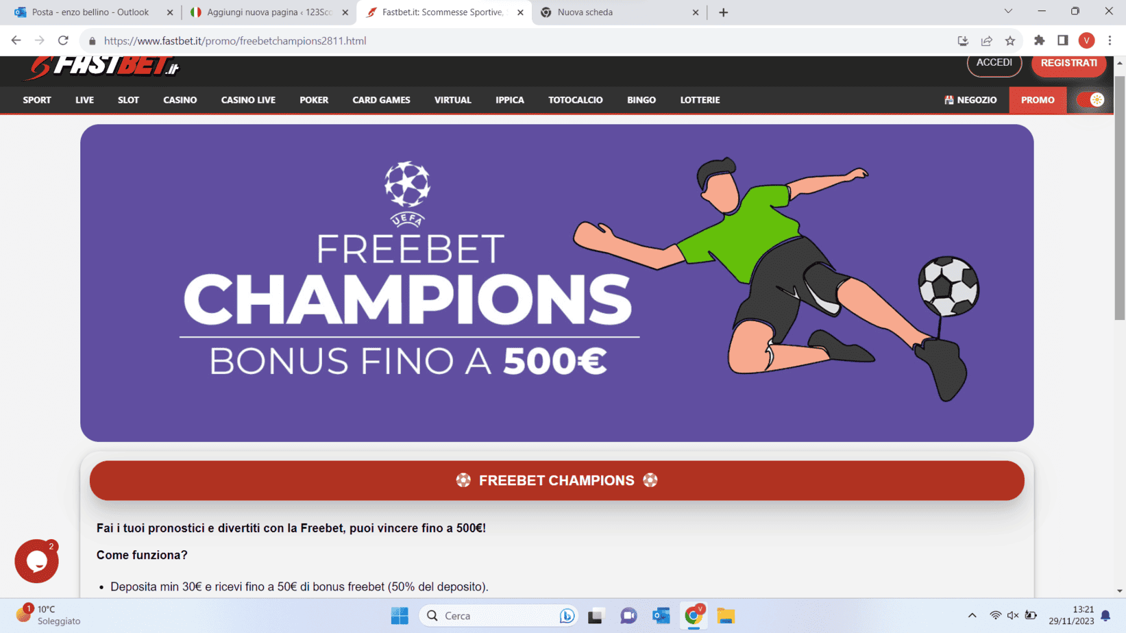 Bonus Frrebet Champions