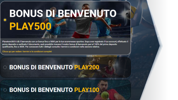 Planetwin365 bonus