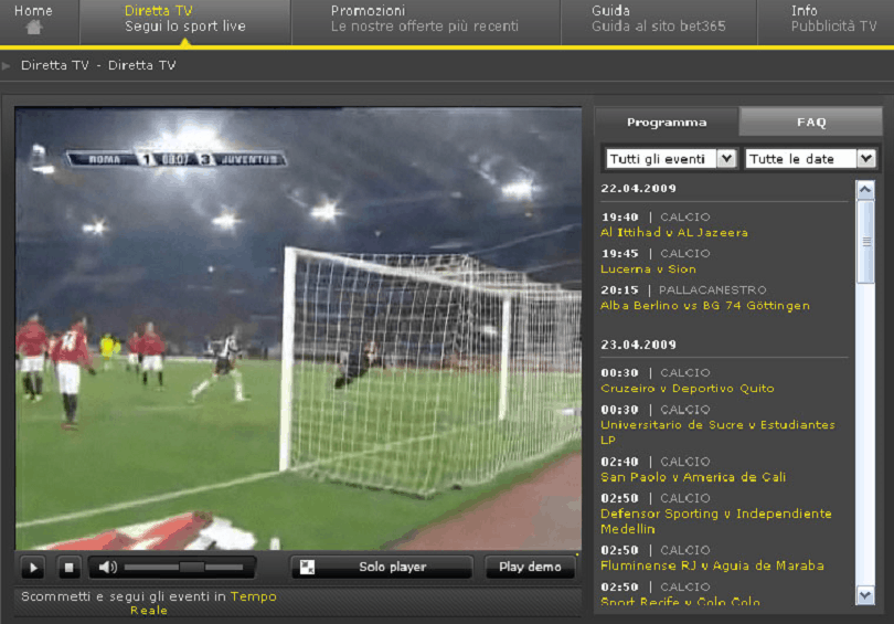 siti scommesse streaming calcio