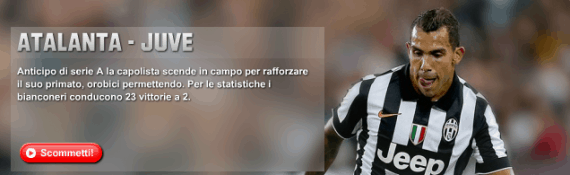 Juventus Atalanta: pronostici e 60 euro bonus su Unibet