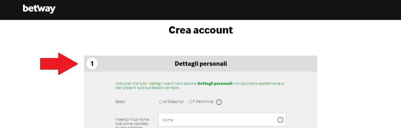 siti scommesse creazione account