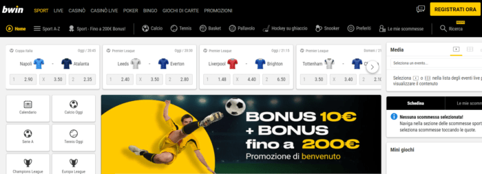 bwin scommesse