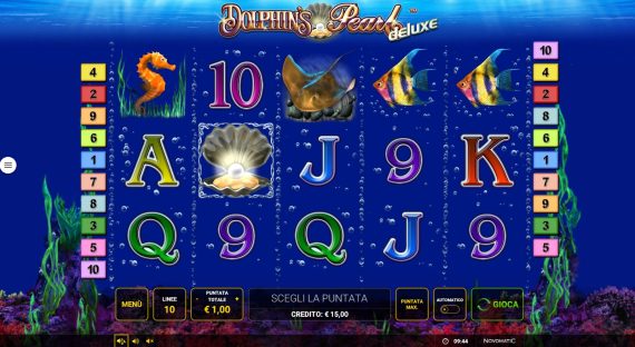 slot online Dolphin’s Pearl Deluxe con simbolo scatter, linee e pulsanti di gioco slot online Dolphin’s Pearl Deluxe con simbolo scatter, linee e pulsanti di gioco