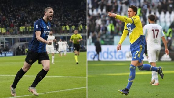 Dzeko (Inter) e Vlahovic (Juventus)