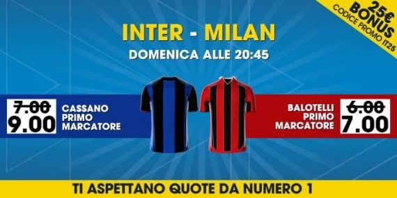 Inter Milan, scommesse sul primo marcatore su William Hill