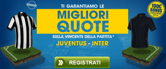Juventus Inter: pronostici e quote scommesse su William Hill