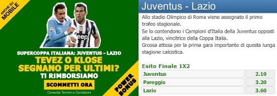 Juventus Lazio: Paddy Power