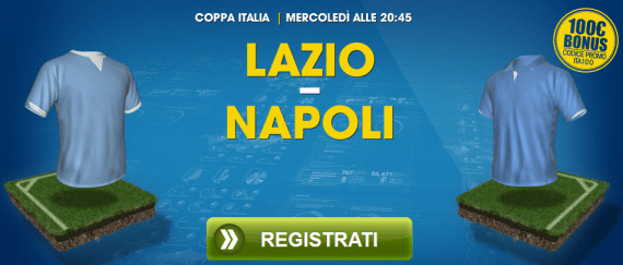 Lazio Napoli: pronostici e bonus 100 euro su William Hill