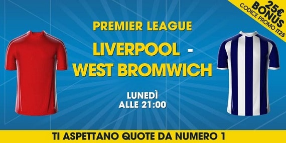 Liverpool West Bromwich: Premier League inglese