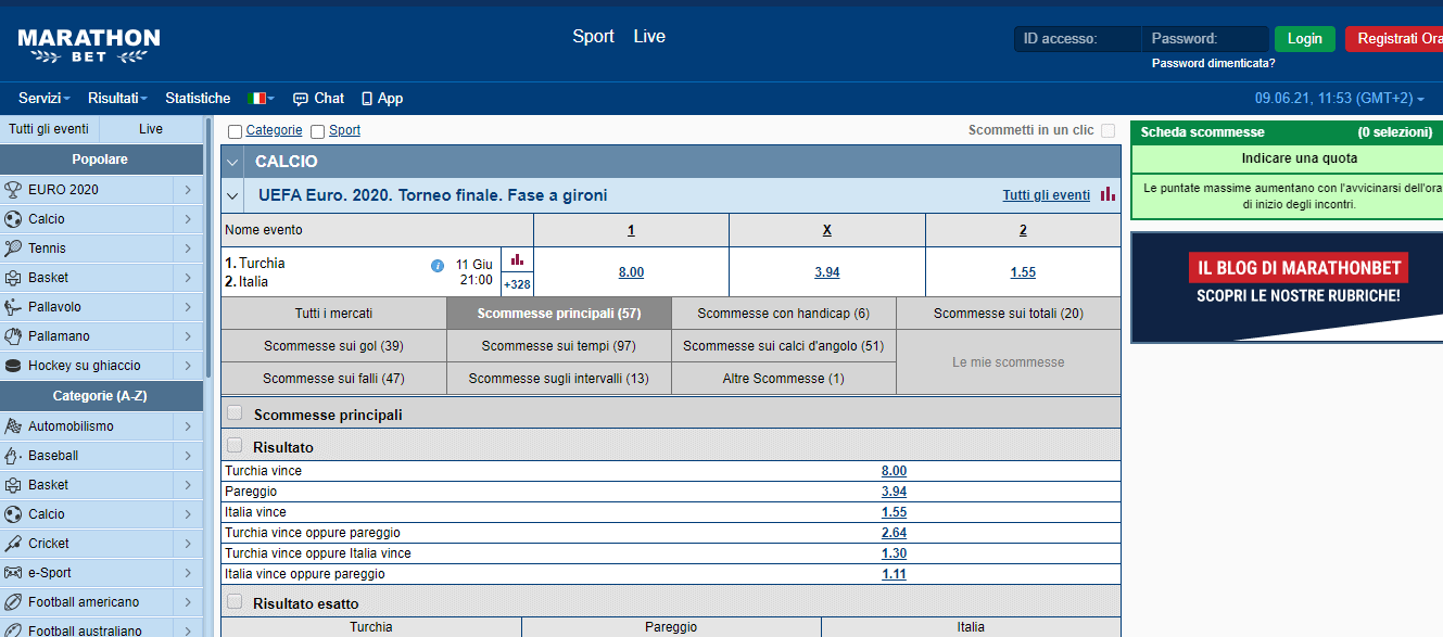 Marathonbet siti scommesse