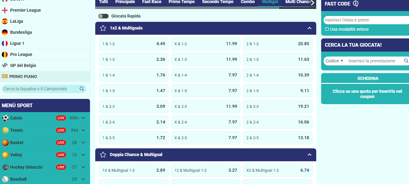 scommesse multigol, Guida Completa alle Scommesse Multigol