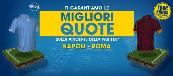 Napoli Roma: migliori quote scommesse