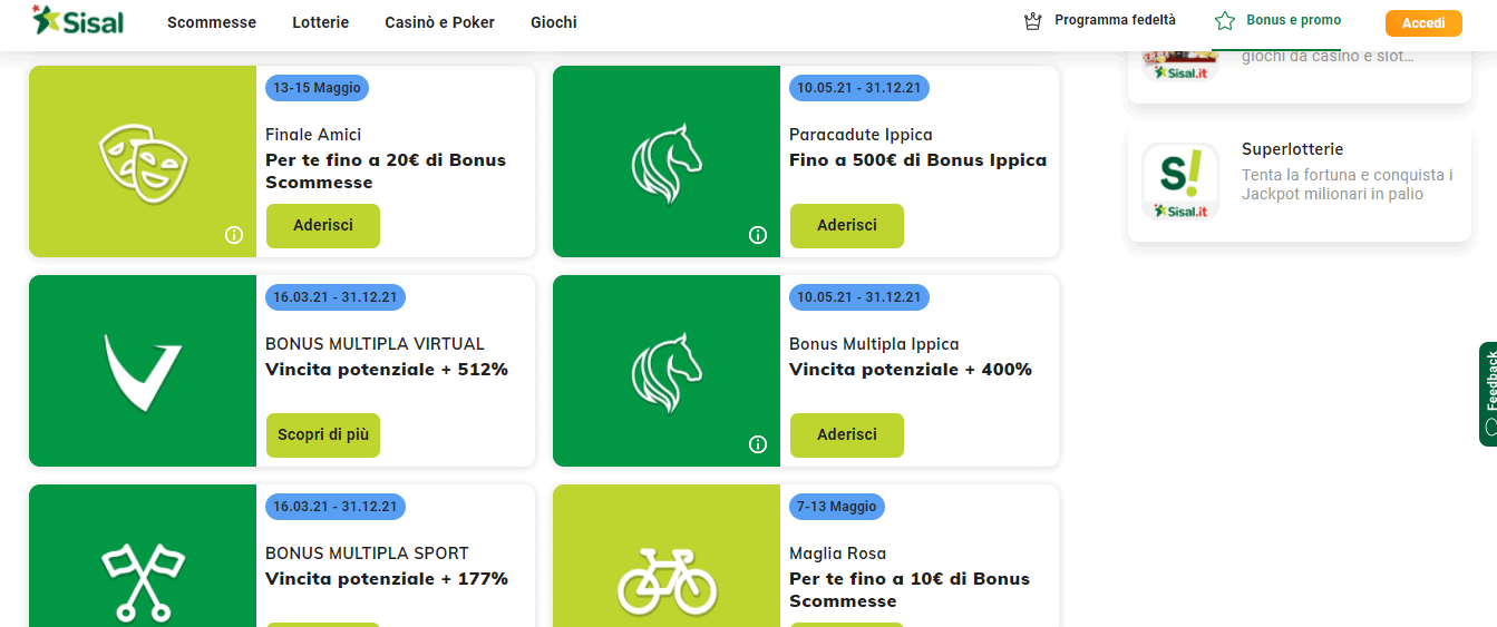 sisal bonus