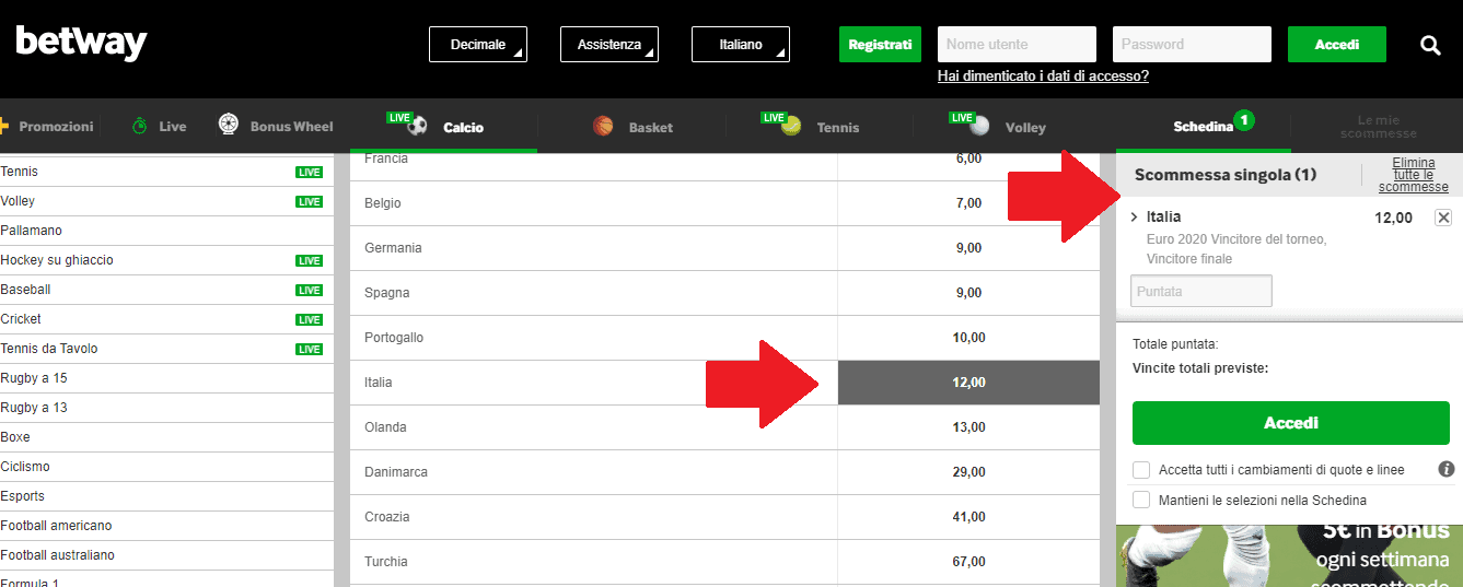 scommesse antepost betway