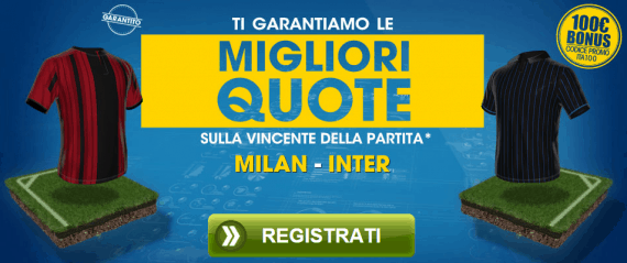 Quote scommesse Milan Inter: William Hill