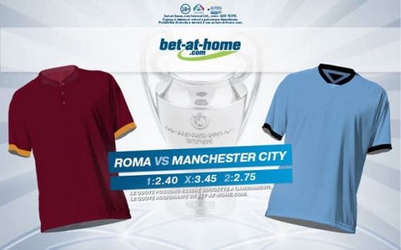 Quote scommesse Roma Manchester City su Bet-at-home