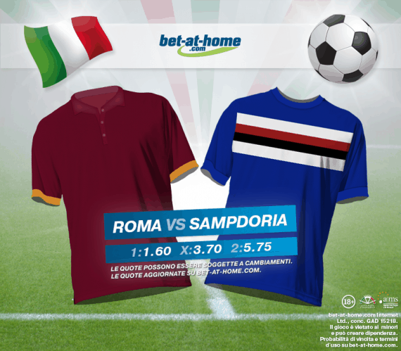 Roma Sampdoria: pronostici e quote Bet-at-home