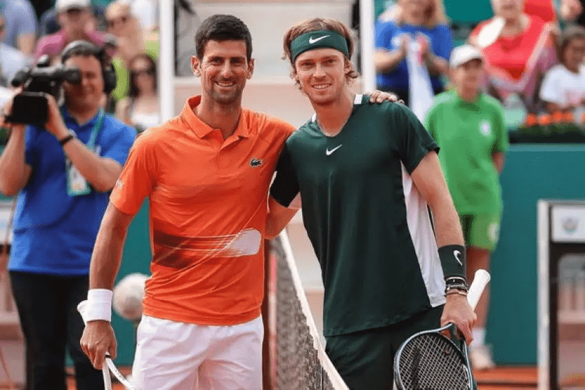 Rublev e Novak Djokovic