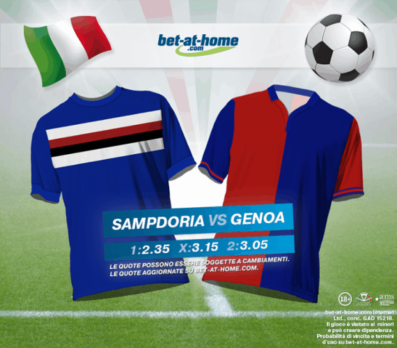 Sampdoria Genoa: pronostici e quote Bet-at-home