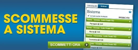 Scommesse a sistema William Hill in Italia