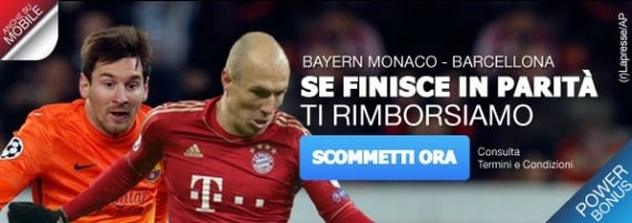 Scommesse su Bayern Monaco Barcellona
