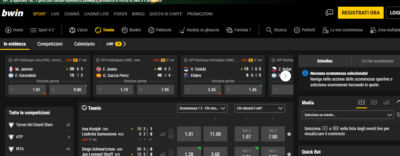 scommesse tennis, Scommesse sul Tennis, la Guida ai Migliori Tornei ATP e WTA del 2023