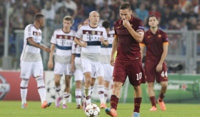 Totti in Roma Bayern-1-7