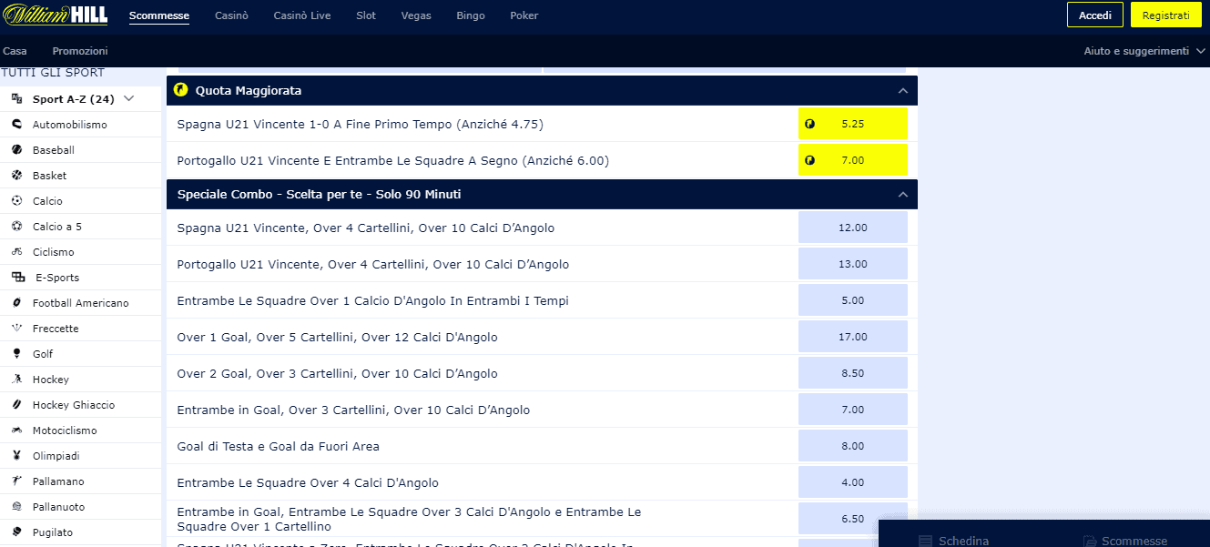 william hill scommesse